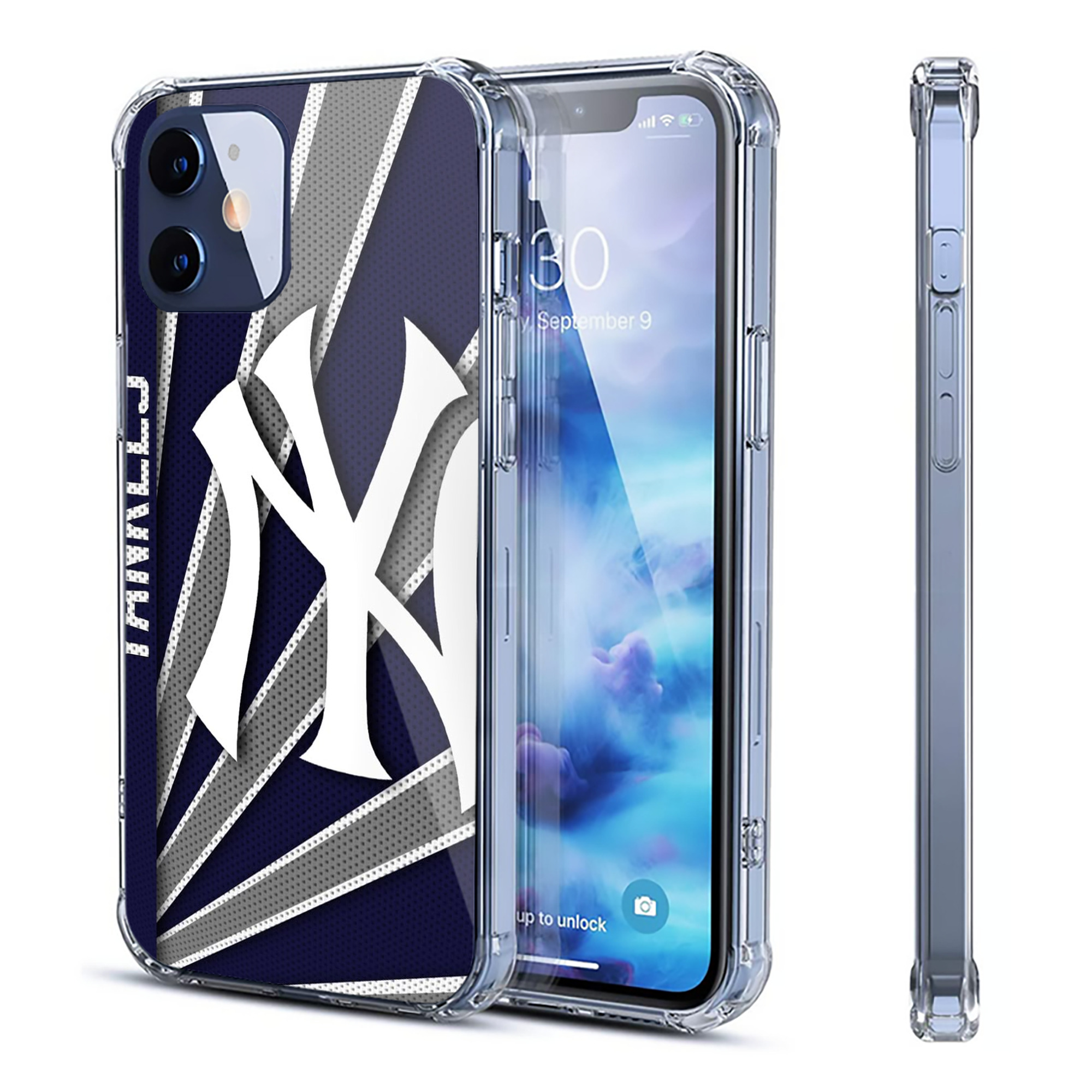New York Yankees 168 Clear IPhone 12 Case – Soft TPU With UV Print – Enhanced Drop Protection, Precise Fit, Anti-Fingerprint, Customizable Design, Scratch-Resistant, Yellow-Resistant